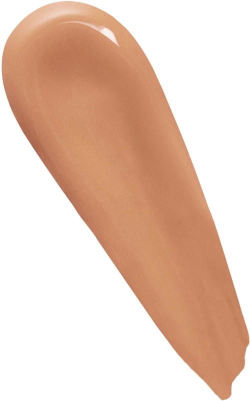 Een beige, druppelvormig voorwerp met glad oppervlak, mogelijk een cosmetisch of huidverzorgingsproduct.