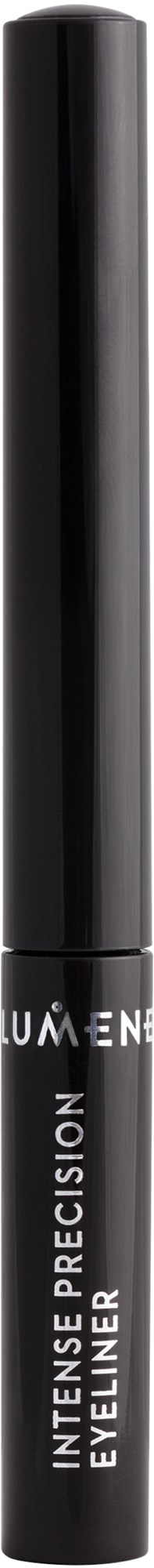 Mustavalkoinen putkimainen eyeliner, nimeltä LUMENE Intense Precision Eyeliner.