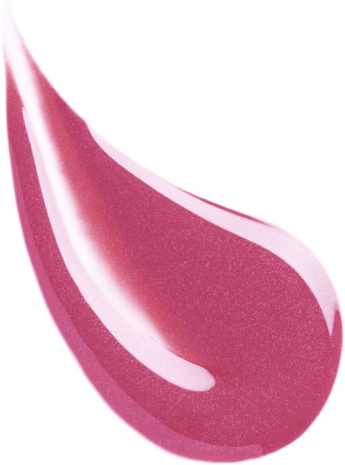 En rosa, blank och glänsande droppe med glitter, ser slät och skinande ut.