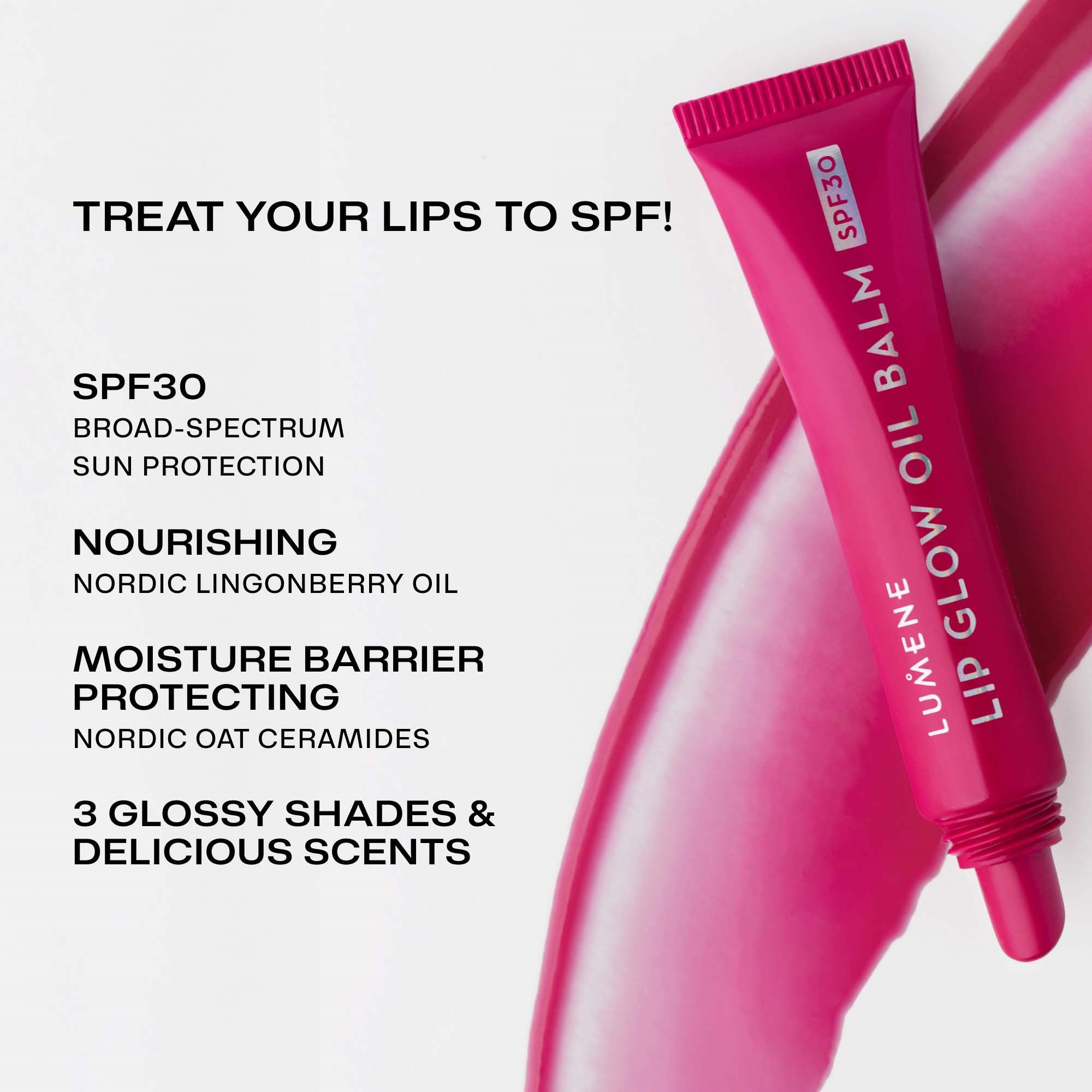 Lumene Lip Glow Oil Balm SPF30 3 Cherry (obrázok 5)
