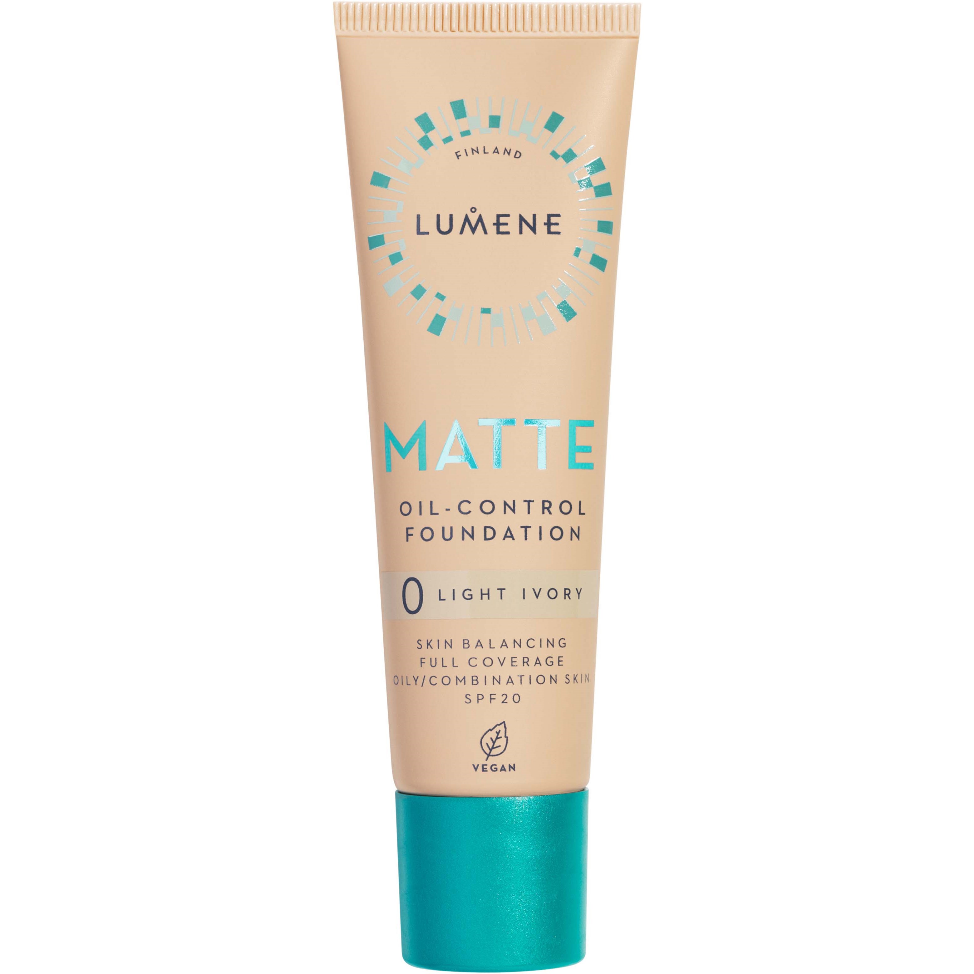 Lumene Matte Oil-Control Foundation SPF20 0 Light Ivory billede