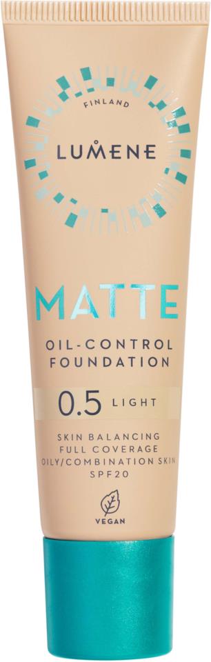 Lumene Matte Oil-Control Foundation SPF20 0.5 Light 30 ml