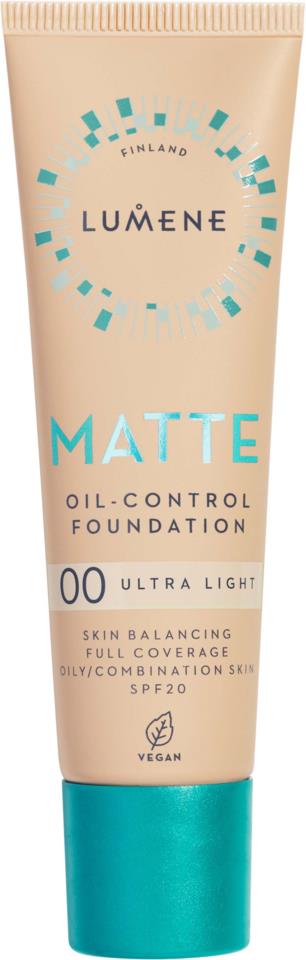 Lumene Matte Oil-Control Foundation SPF20 00 Ultra Light 30 ml