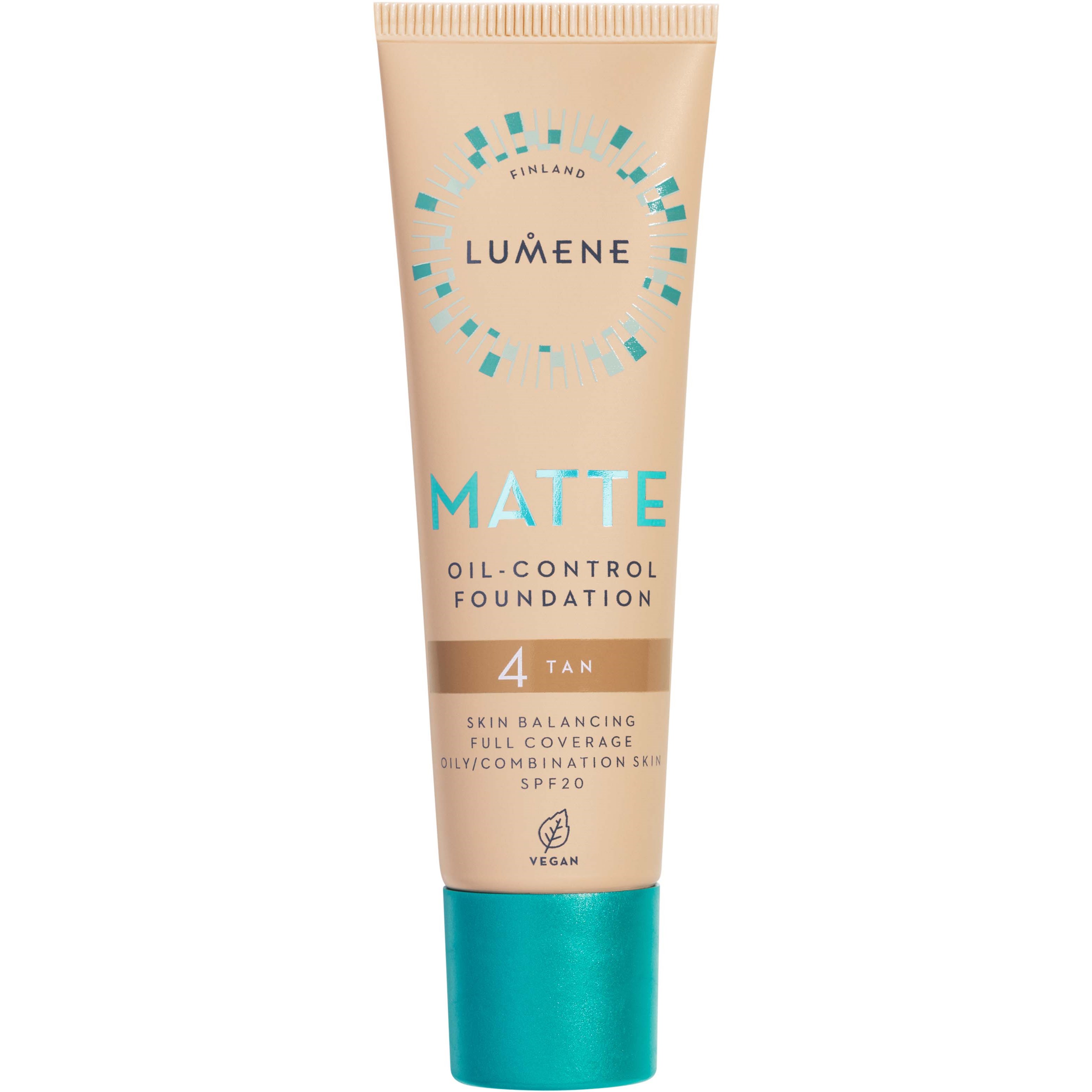 Lumene Matte Oil-Control Foundation SPF20 4 Tan billede