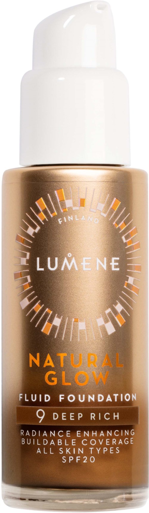 Lumene Glow Fluid Foundation SPF20 9 Deep Rich