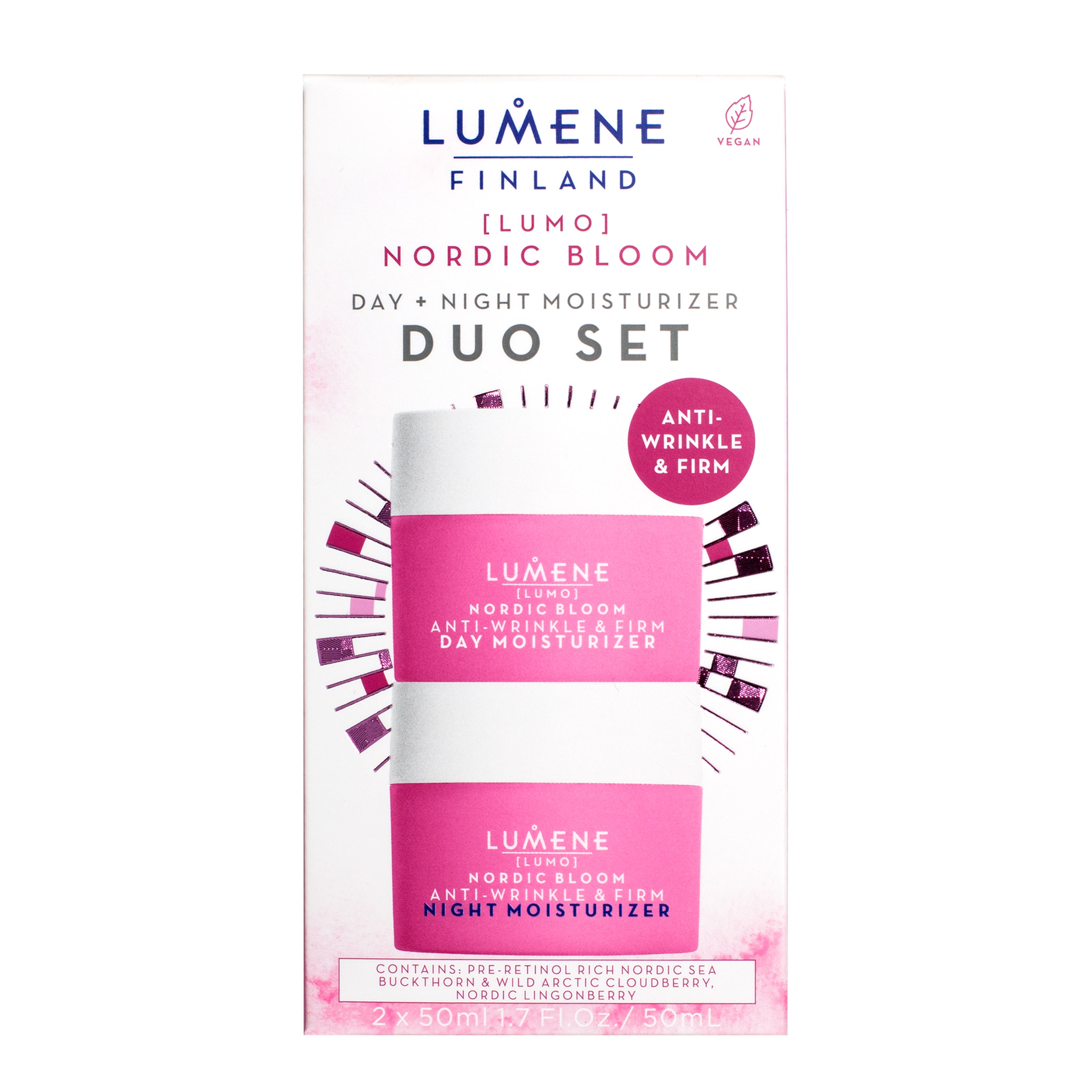 Lumene Nordic Bloom Day + Night Moisturizer Duo Set 100 ml