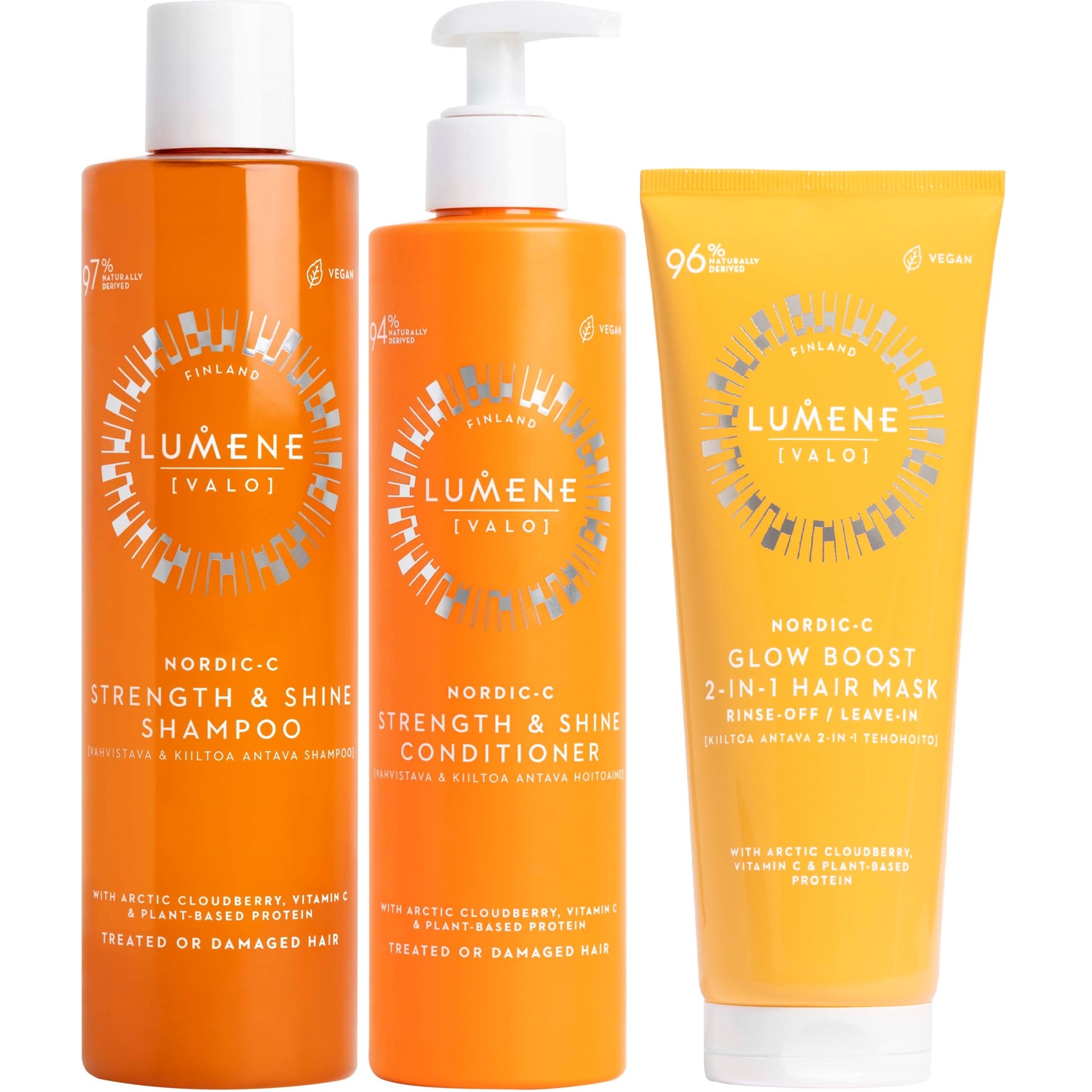 Lumene Nordic-C Strength & Shine Bundle Shampoo 300 ml & Conditio