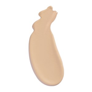 En slät beige föremål med en oregelbunden form, liknar en klump eller en sked. Det finns ingen etikett eller text.