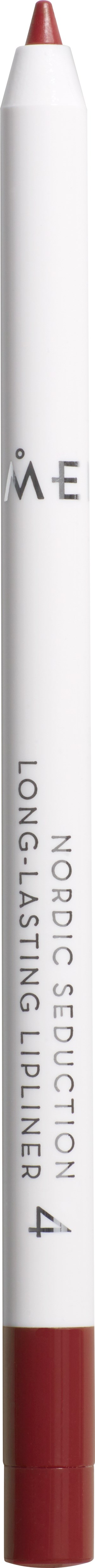 En vit och röd penna med texten 'Nordic Seduction Longlasting Lining 4'.