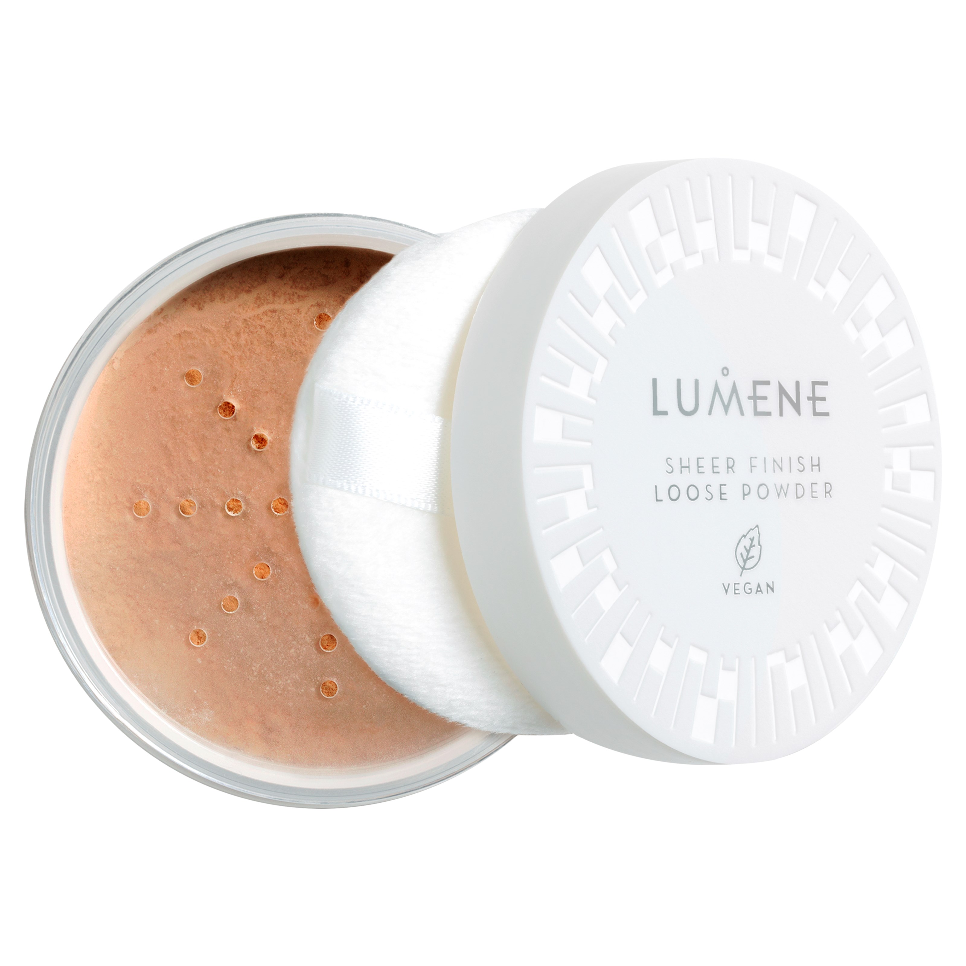 Lumene Sheer Finish Loose Powder Translucent Medium Deep billede