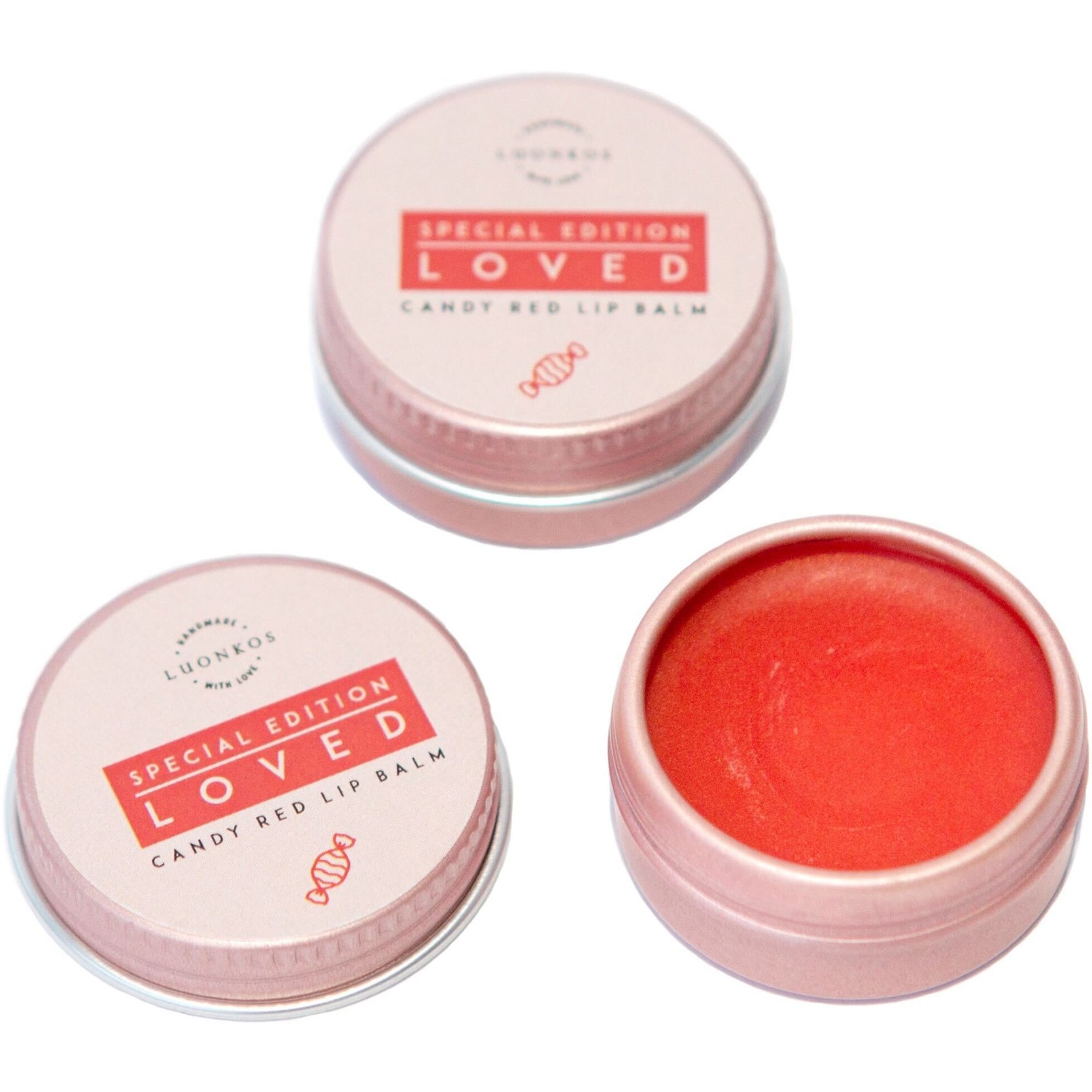 Läs mer om Luonkos Loved Special Edition Candy Red Lip Balm 10 ml