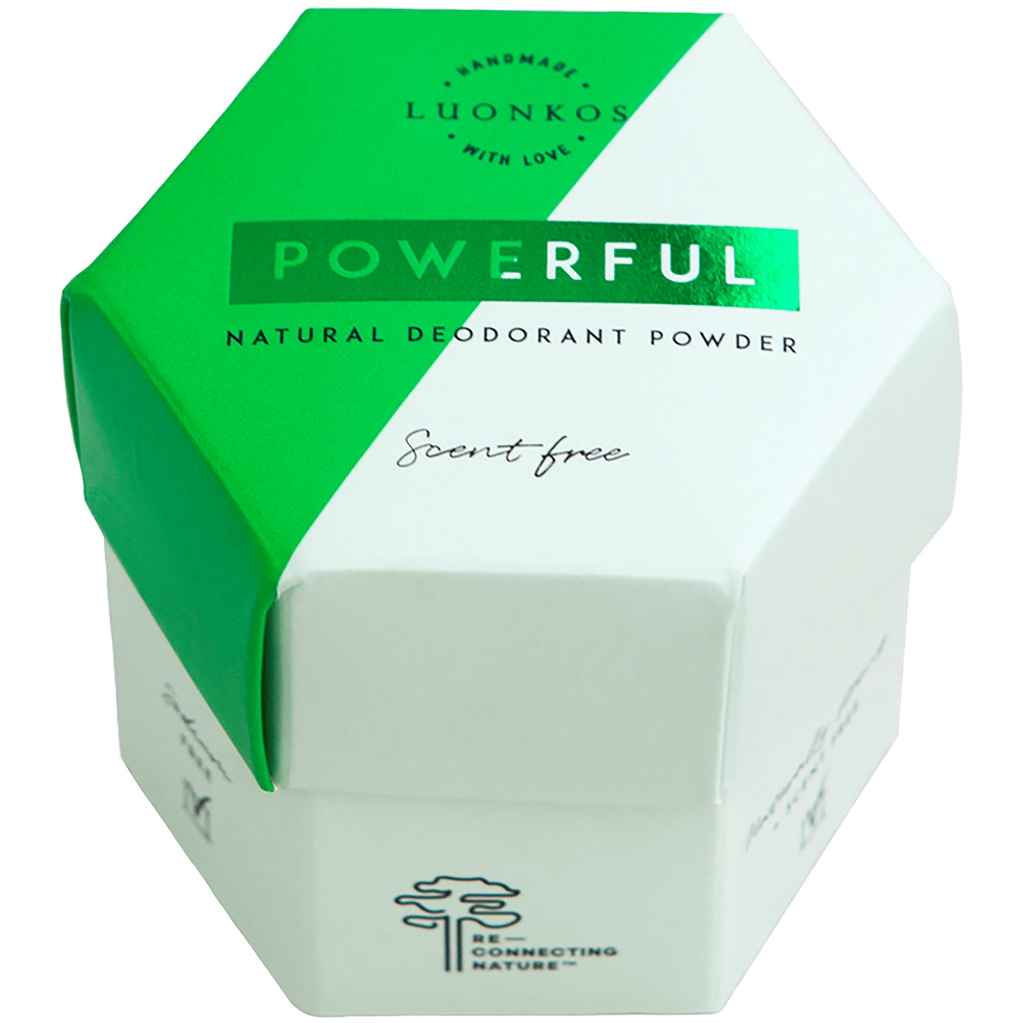 Luonkos Powerful Natural Deodorant Powder Scent-Free 50 g billede