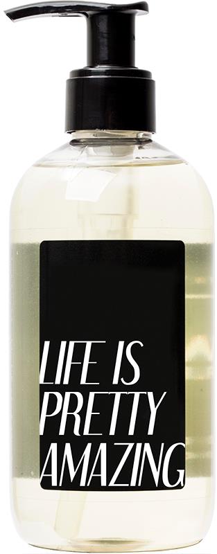 Luxe de Provence Words Liquid Soap Black "Life Is Pretty Amazing" 300ml