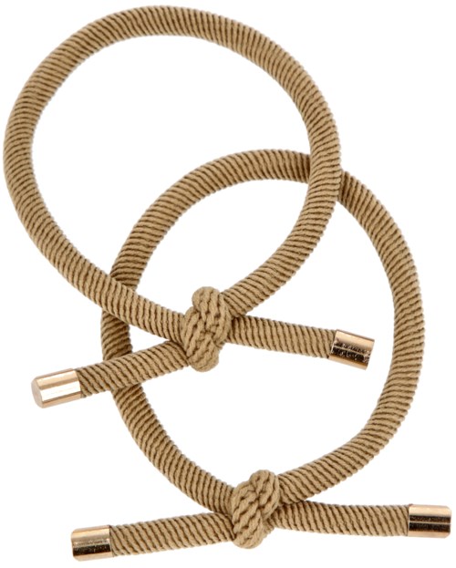 By Lyko 2 pack Hair Ties w/knot Beige