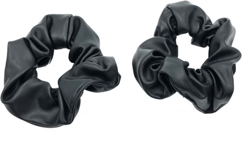 By Lyko 2 pack scrunchies tekonahkaa Black