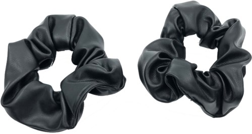 By Lyko 2 pack scrunchies tekonahkaa Black