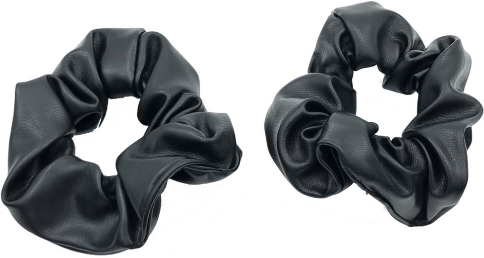 Lyko 2 pack scrunchies i läderimitation Black
