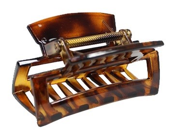 Lyko 8 Cm Rektangulär Klämma Transperant Brown