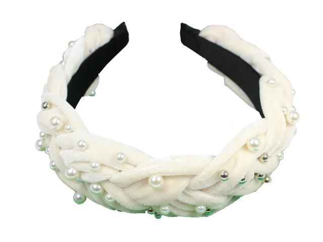 Lyko Headband Braid Pearl White