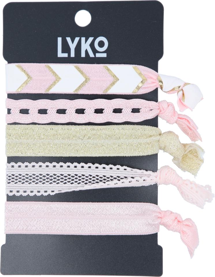 Lyko Hair Bandsar Pink 5-pack