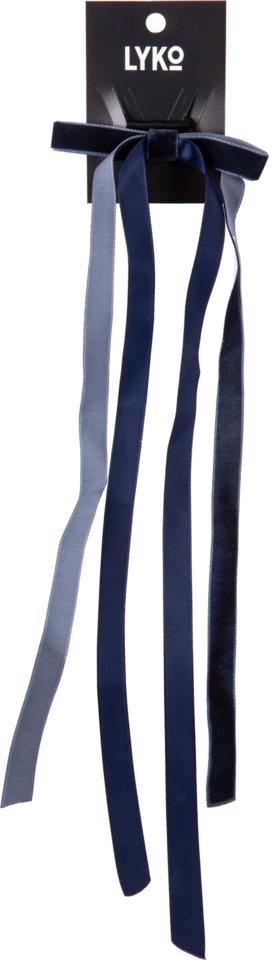 Lyko Hair Tie Bow Velvet Blue