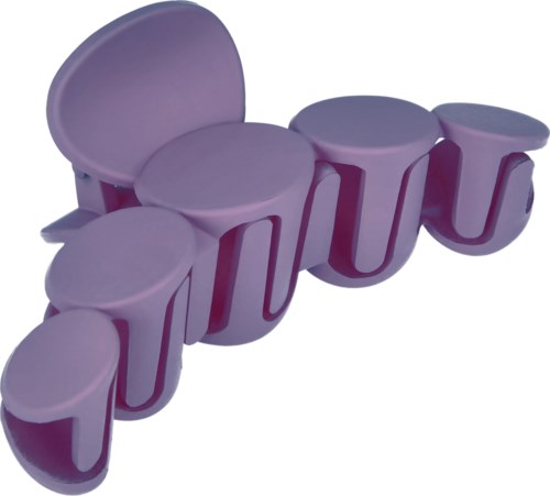Tyhjä, violetti, pyöreä kokoisia säilytysjärjestelmiä, jotka on asetettu riviin.