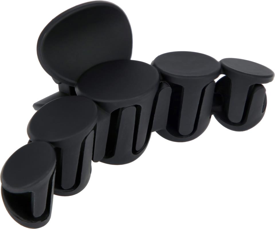 Lyko Hair clip with circles rubberized 10 cm Black