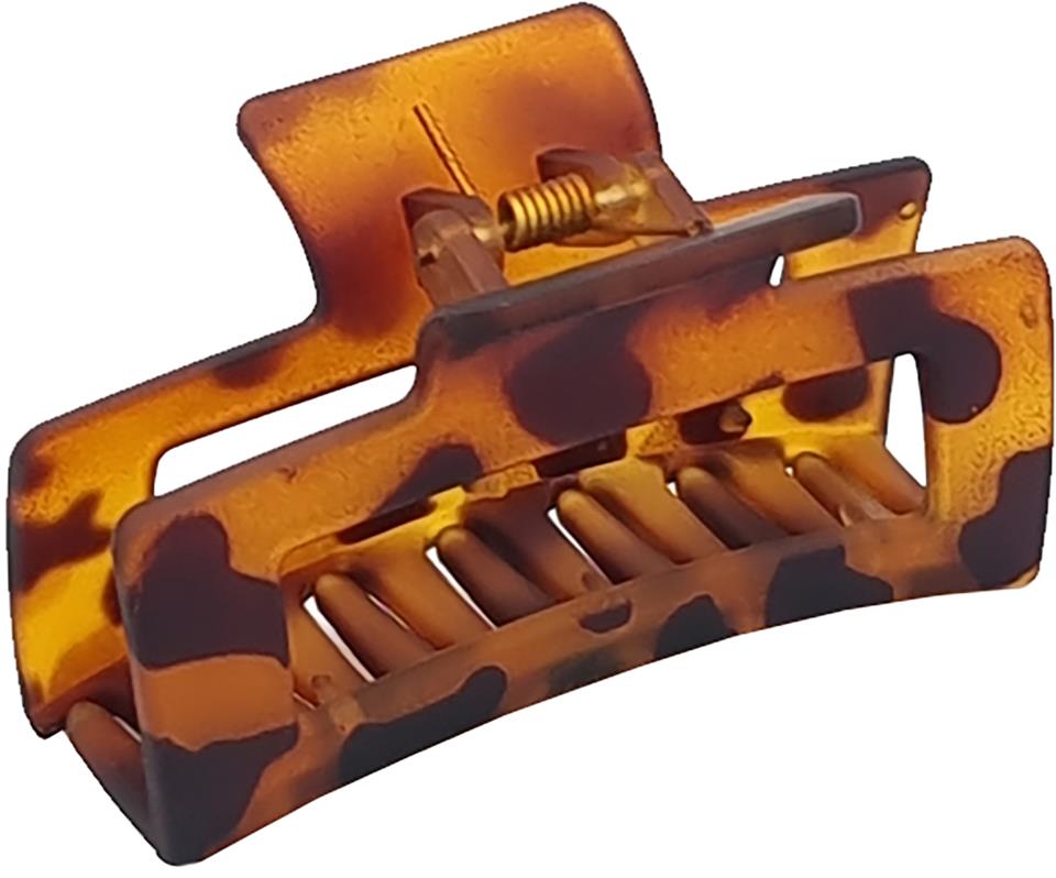 Rectangular Clip By Lyko Matte Rectangular Clip Transparent Brown | lyko.com