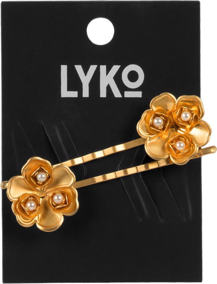 Lyko Metal Hairpins Flower Gold