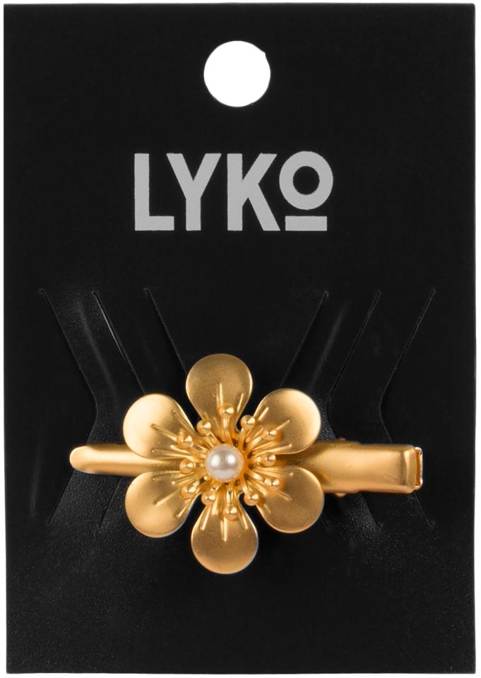 Lyko Metal Barrette Flower Gold