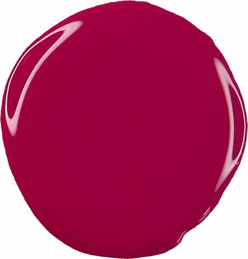 En glänsande, rund, röd föremål med reflektioner, liknar en boll eller prydnad. Inga andra föremål eller detaljer är synliga.