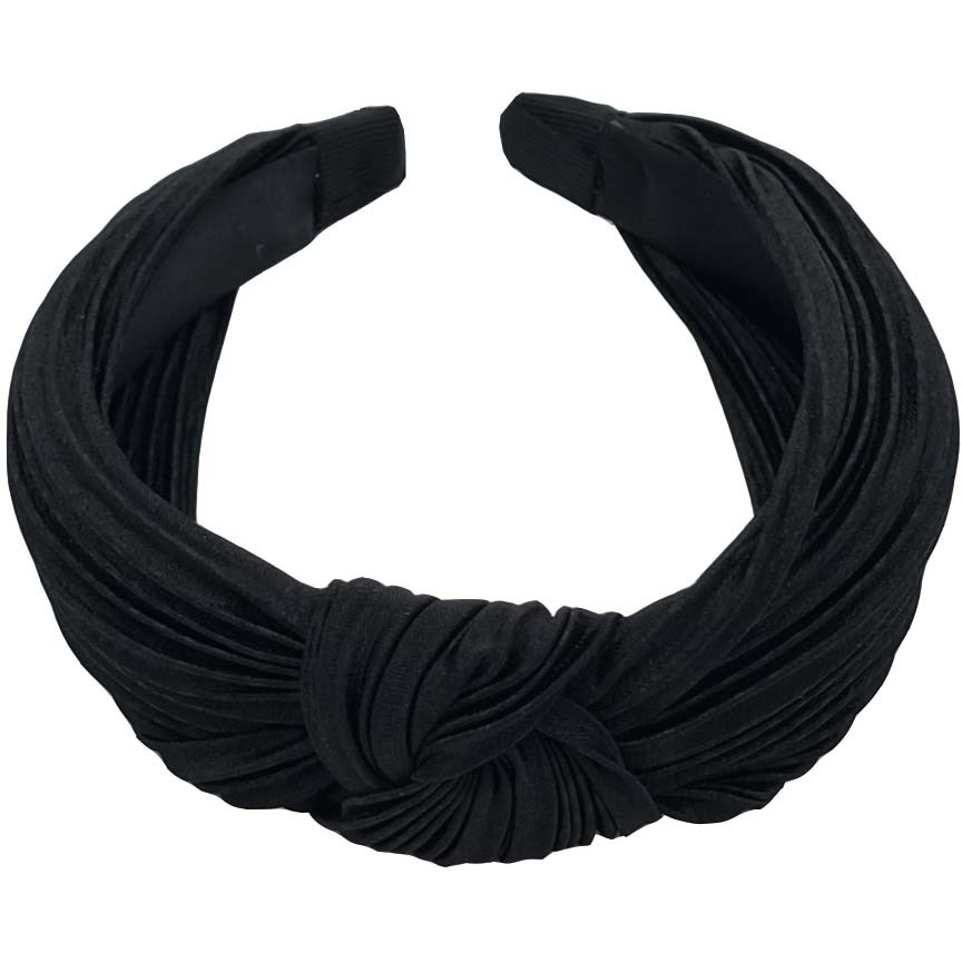 By Lyko Pleated Diadem Black