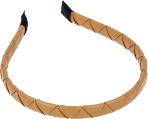 By Lyko Tunnt Flätat Diadem i Imitationsläder Beige