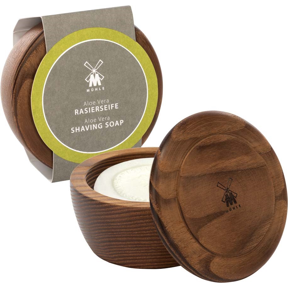 Mühle Aloe Vera Wooden Bowl with Shaving Soap 65 g billede