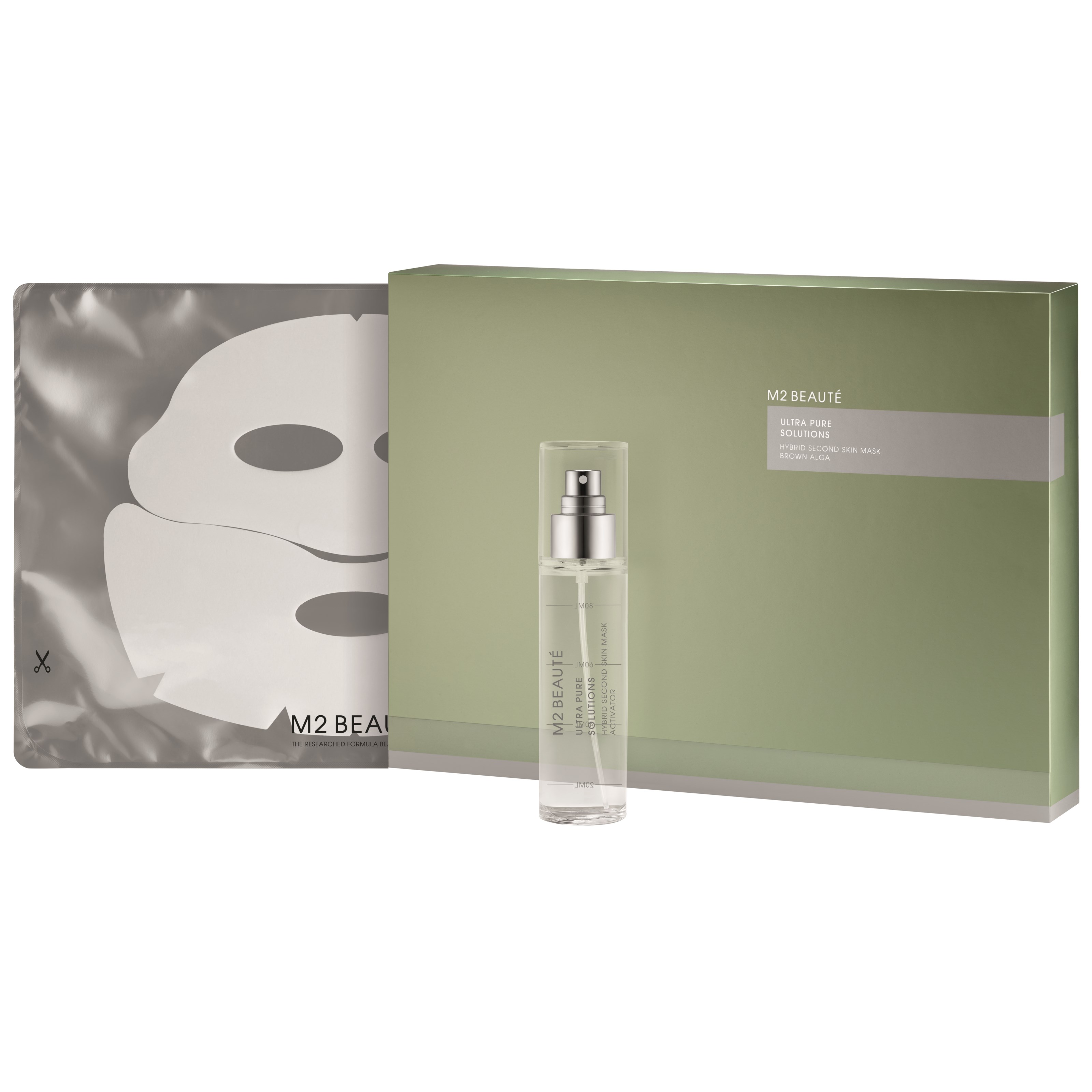 M2 Beauté Ultra Pure Solutions Hybrid Second Skin Mask Brown Alga