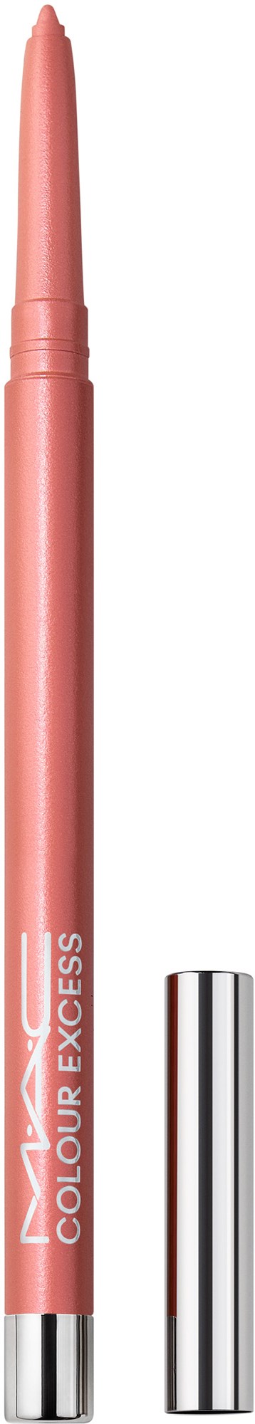 A pink lip liner pencil with a silver cap, labeled 'M.A.C COLOUR EXCESS'.