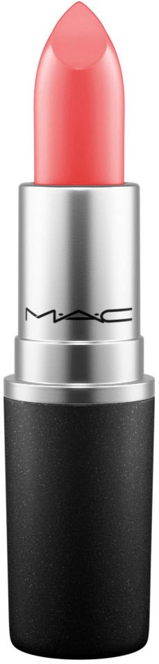 En rosa läppstift i ett silver- och svart hylsa från MAC Cosmetics.