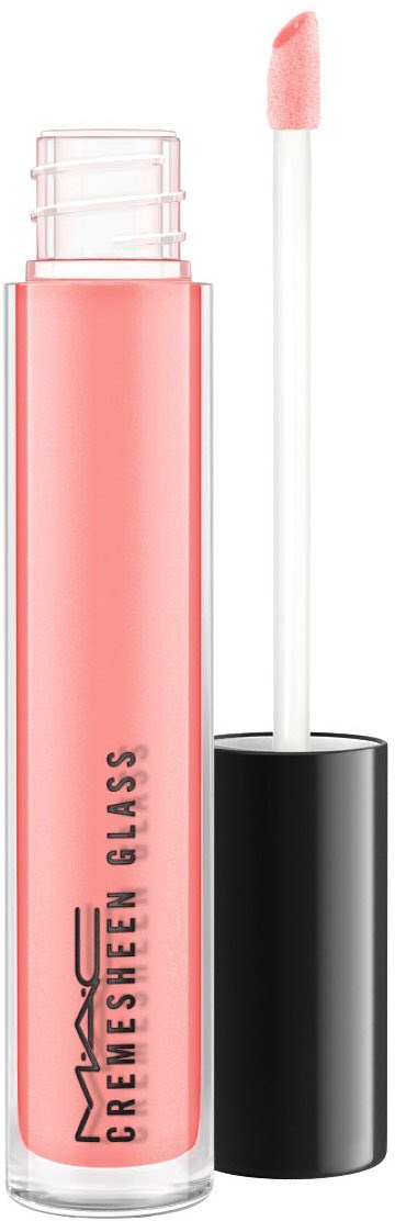 En rosa läppglans med applikator, märkt 'Revolution Glass' av MAC Cosmetics.