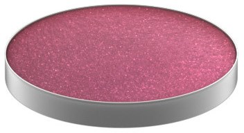 Pyöreä, pinkki glitterpinta hopeisessa rasiassa, näyttää kimaltelevalta ja koristeelliselta.