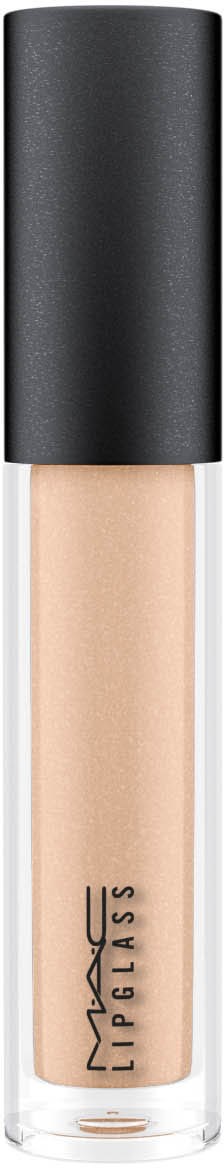 En foundationsflaske med svart lokk og gjennomsiktig kropp som viser beige foundation inni.
