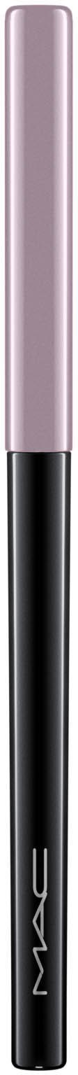Ein Lippenstift mit pinker Hülse und schwarzem Körper, mit Markenname MAC.