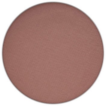 En rund makeup blush i rosa-brun farve med mat finish.