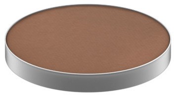 Een ronde, platte oppervlakte met een bruin bovenstuk en een zilveren rand.