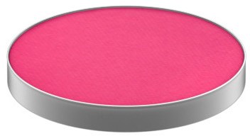 En rund rosa föremål med silverkant, inga ytterligare detaljer synliga.