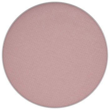 Rosa blush i en rund beholder. Den har en glat, blød overflade.