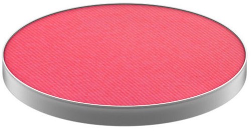 A round, flat red object with a silver edge, resembling a large coin or button.