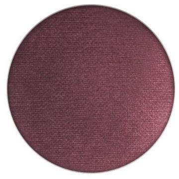 A round, maroon-colored eyeshadow with a shimmery finish.