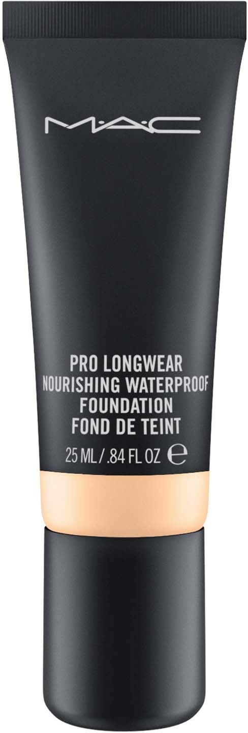 MAC Pro Longwear Waterproof Foundation w czarnej tubce z beżowym dołem, 25 ml.