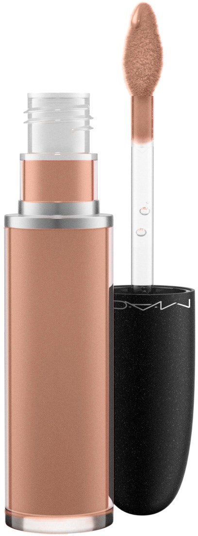 Ein flüssiger Abdeckstift mit Pinsel, beige Farbe, schwarzer Deckel. Wird für Make-up verwendet.