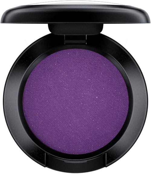 Pyöreä violetti luomiväri mustassa-kotelossa, kiiltävä pinta ja kimaltelua. Mukana avoin kiiltävä kansi.